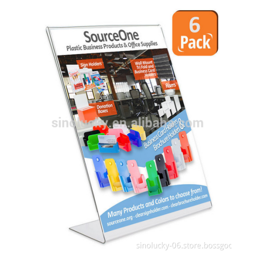 A6A5A4 size clear acrylic brochure holder frame display
